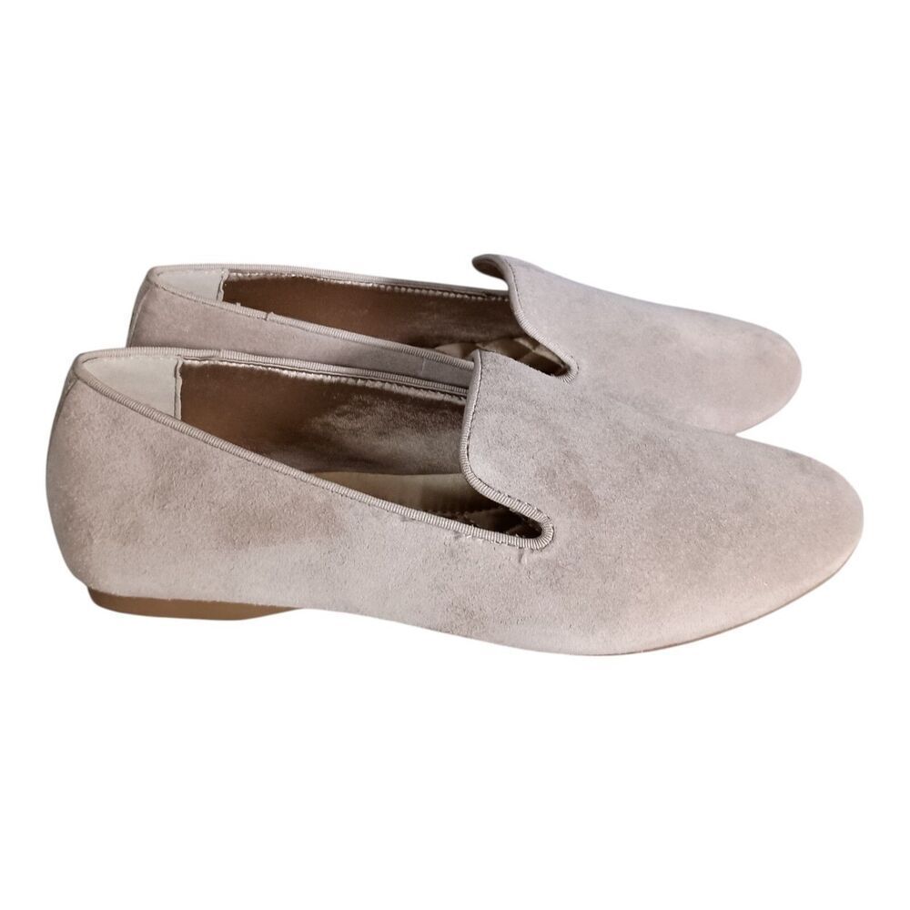 Birdies The Starling Shoes Flats Loafter Suede Stone Grey Women's 6.5 - Picture 2 of 12